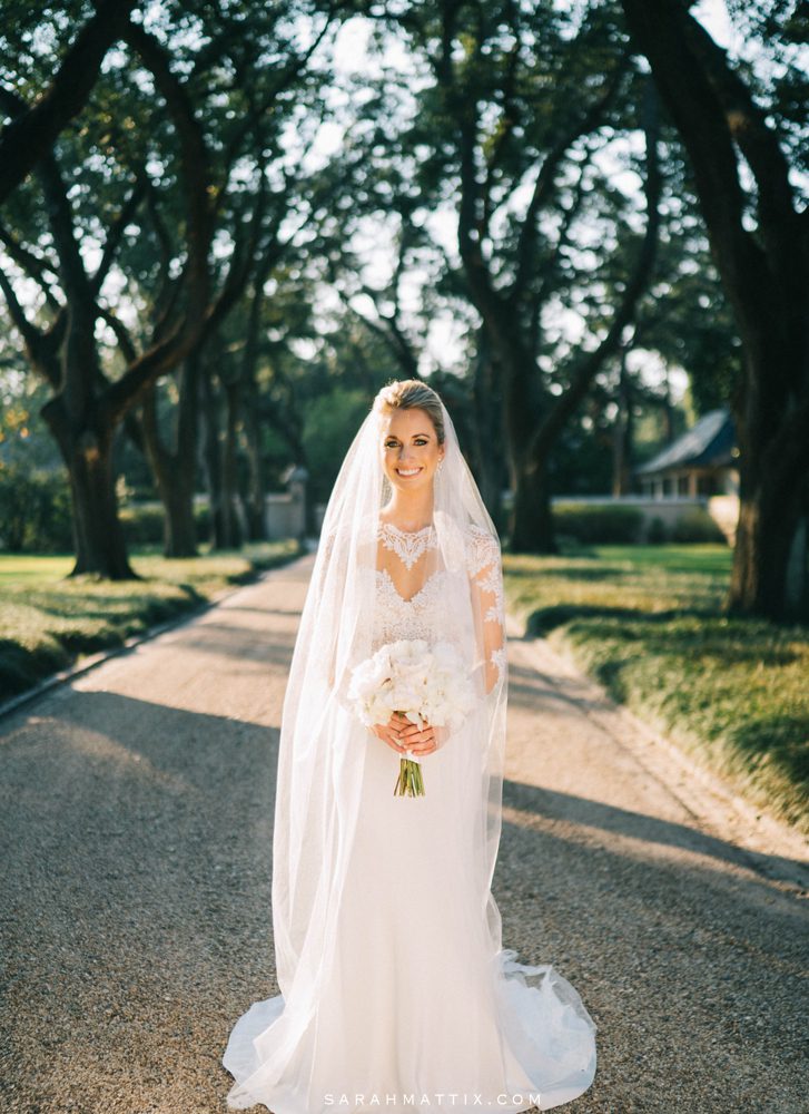bride at sunset