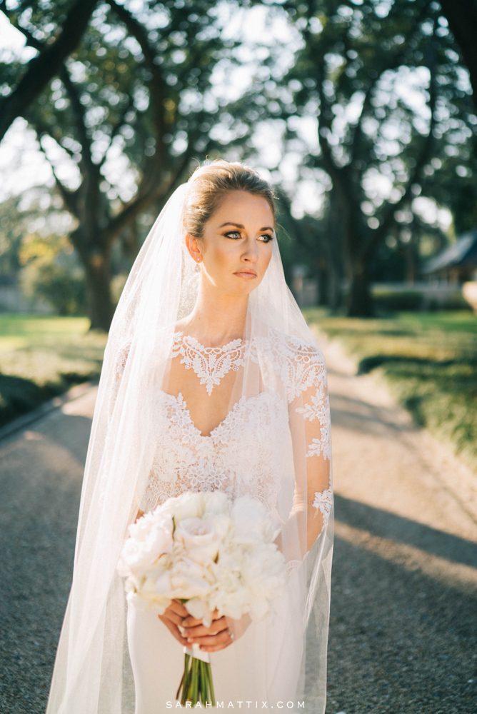 bride at sunset