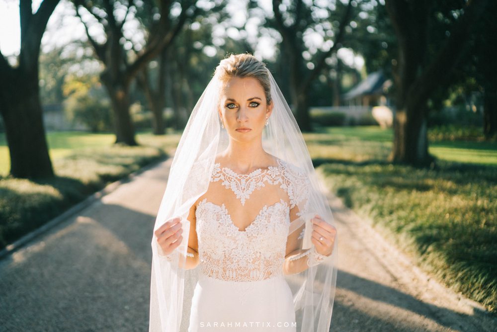 bride at sunset