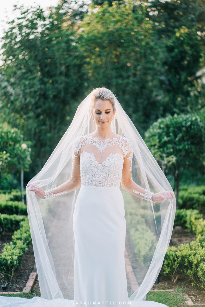 bride looking down