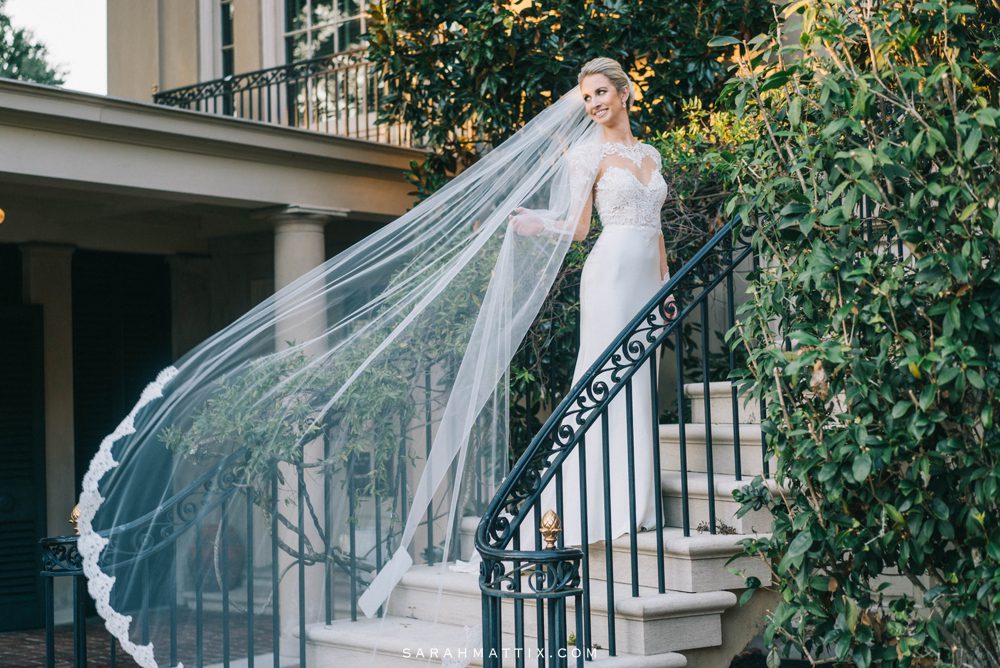 bride on a staircase 